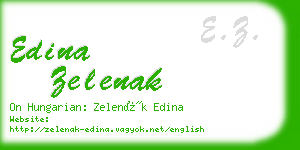 edina zelenak business card